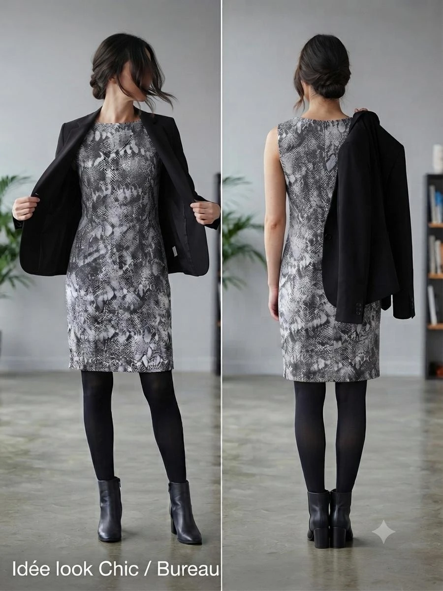 🖤Zendra slangenprint jurk (El Corte Inglés) – Maat 44 – Zeer goede staat – photo 6